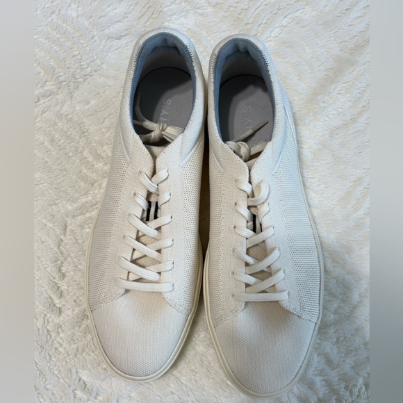 Rothy’s Men’s Size 12 The Sneaker Bone White Knit Lace Up NEW IN BOX - Picture 3 of 10